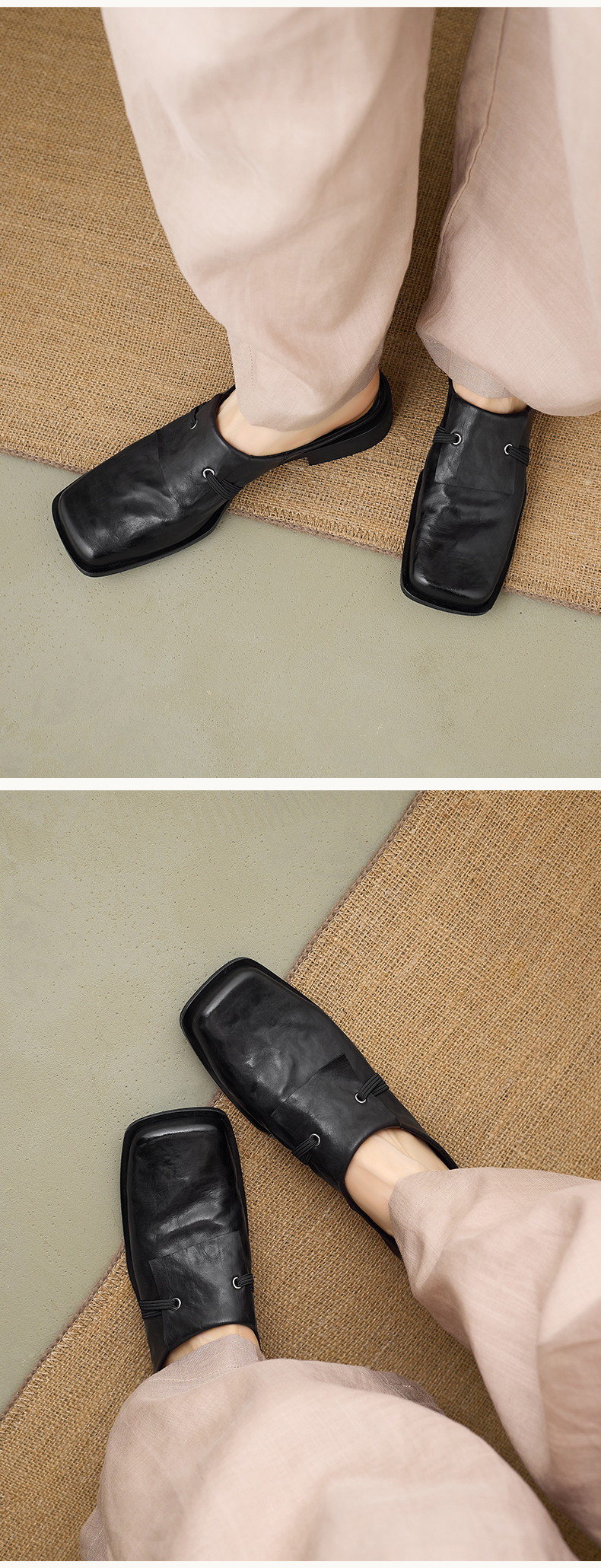 Women's Low Heel Mule Slides Brown - Sarah Express