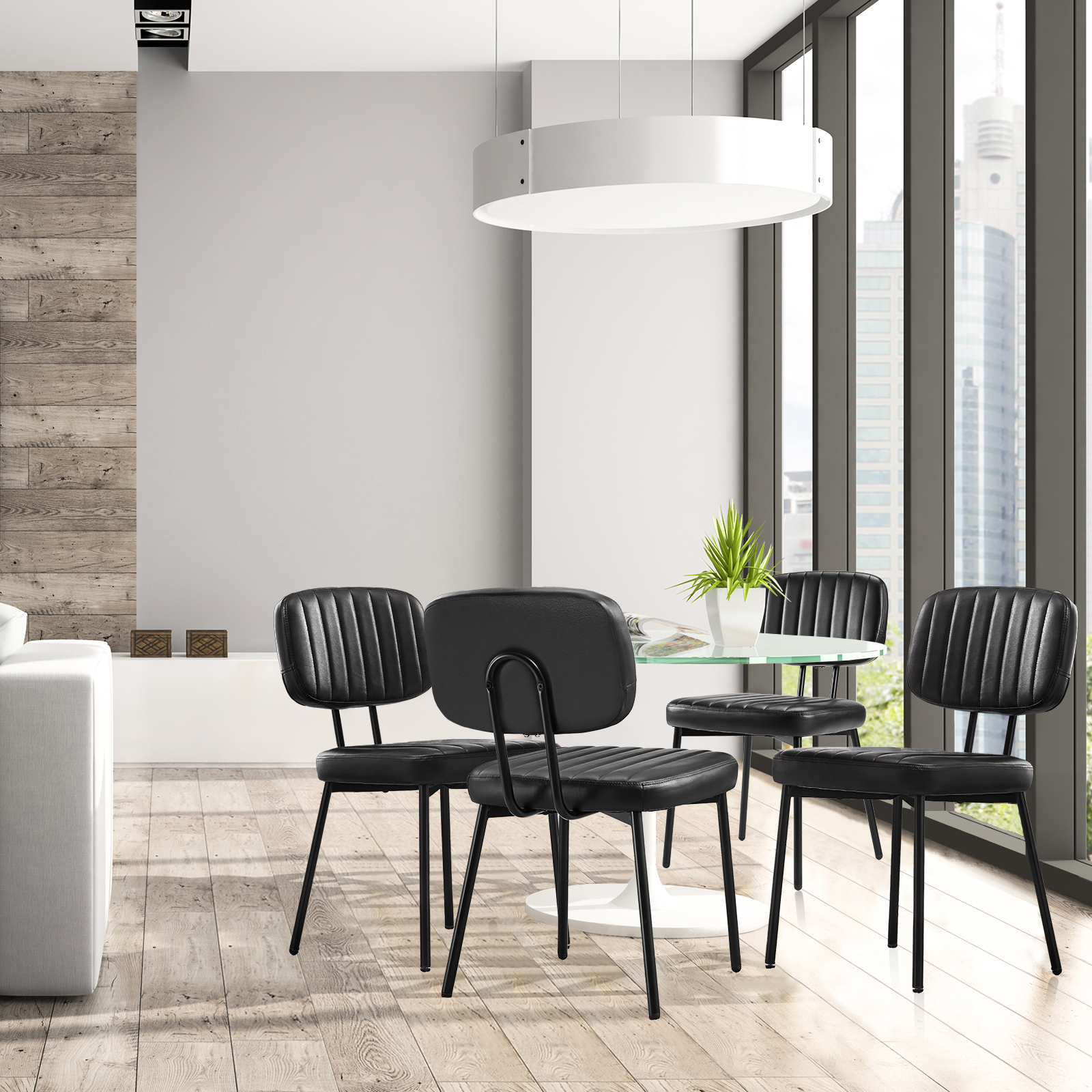 Dining Room Decorative Chair With Artificial Leather Cushion_voghion.com