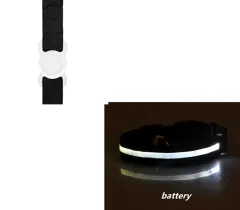 New Transparent Silicone Locator For Dog Loss Protection LED Pet Dog Luminous Collar Night Safety Flashing Glow Set - White - View 1