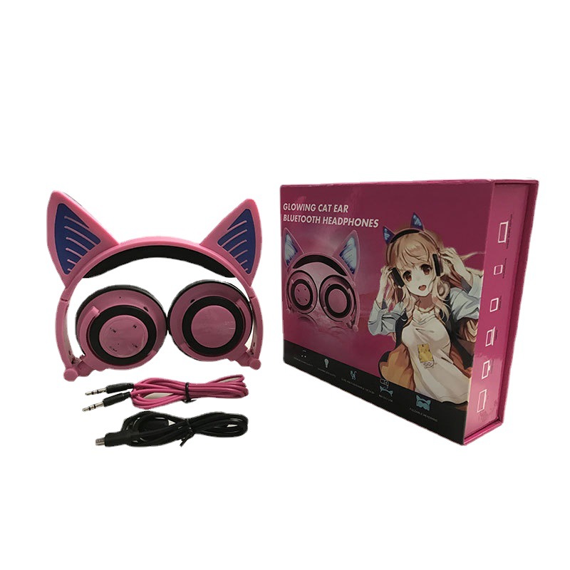 Illuminated Foldable Over-Ear Wireless Bluetooth Headphones - Image 4