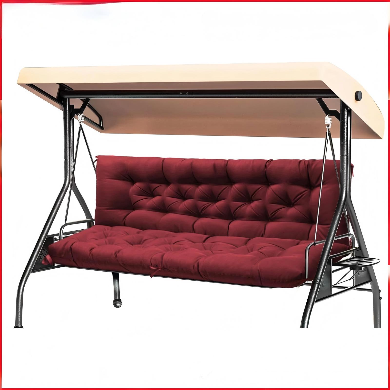 Swing Cushions 2-3 Seater Replacement Waterproof Bench Cushion 47.2x39.4x3.94in-120x100x10cm — view 5