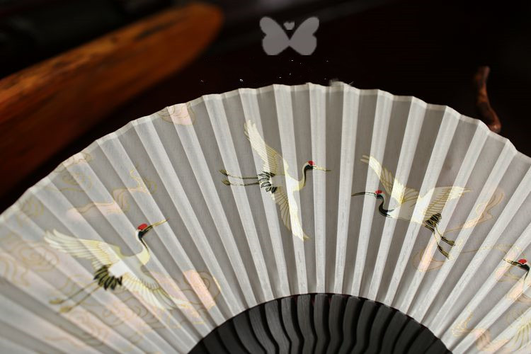 Summer Hanfu Fan Bamboo Handle Daily Fan Folding Fan