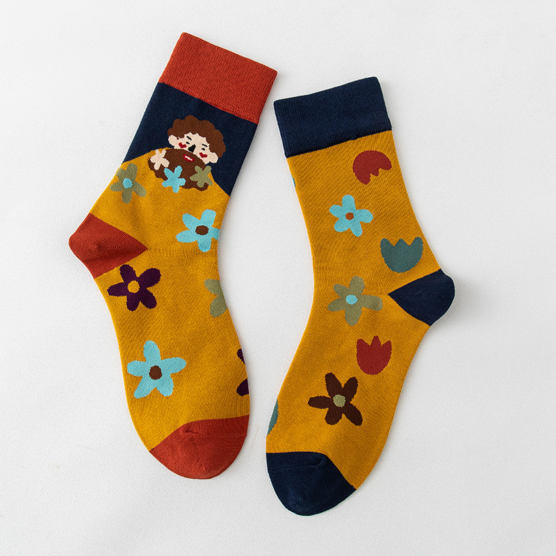 Women's Stockings Cartoon Asymmetry Cotton 4 Style - Shop at LoveMi
