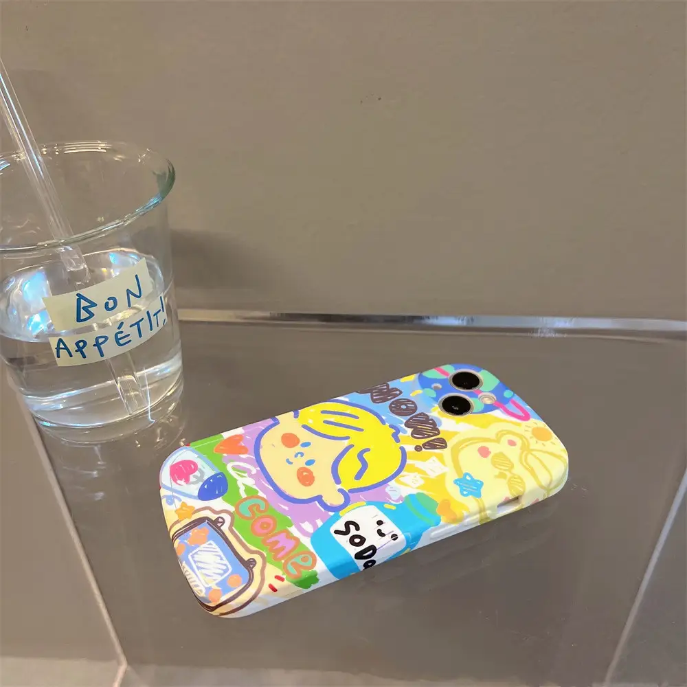 Couple Cartoon Graffiti Phone Case
