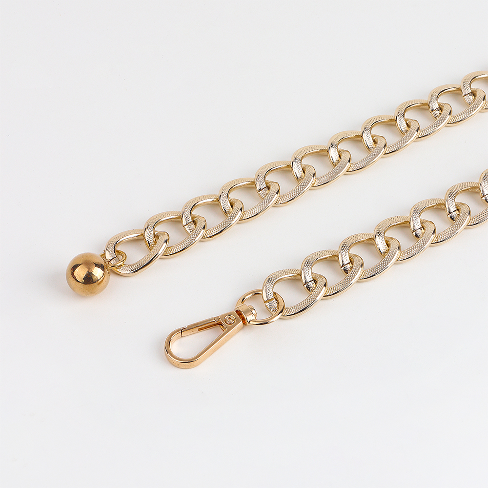 Metallic Hollowed-out Texture Gold Women's Waist Chain With Retro Single Loop Body Chain With Blouse Dress Sexy Waist Accessories