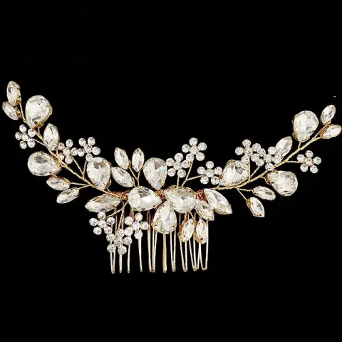 Light Luxury Fashion Hair Accessories Comb Rhinestones