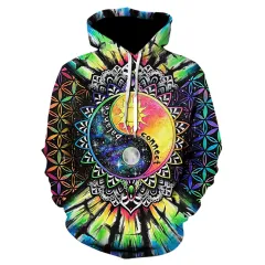 Digital Printing Pullover Hoodie Sweater European And American Fashion - A-4Xl - View 1