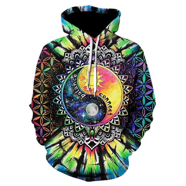 Digital Printing Pullover Hoodie Sweater European And American Fashion A Xl - Shop at LoveMi