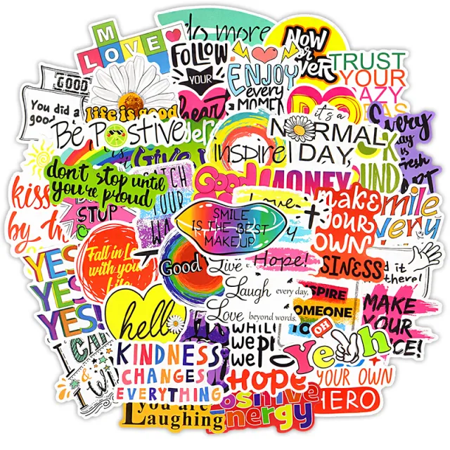 Inspirational English Sentence Graffiti Stickers Laptop Suitcase Guitar Skateboard Motorcycle Car Stickers Motivational Statement - Shop at LoveMi