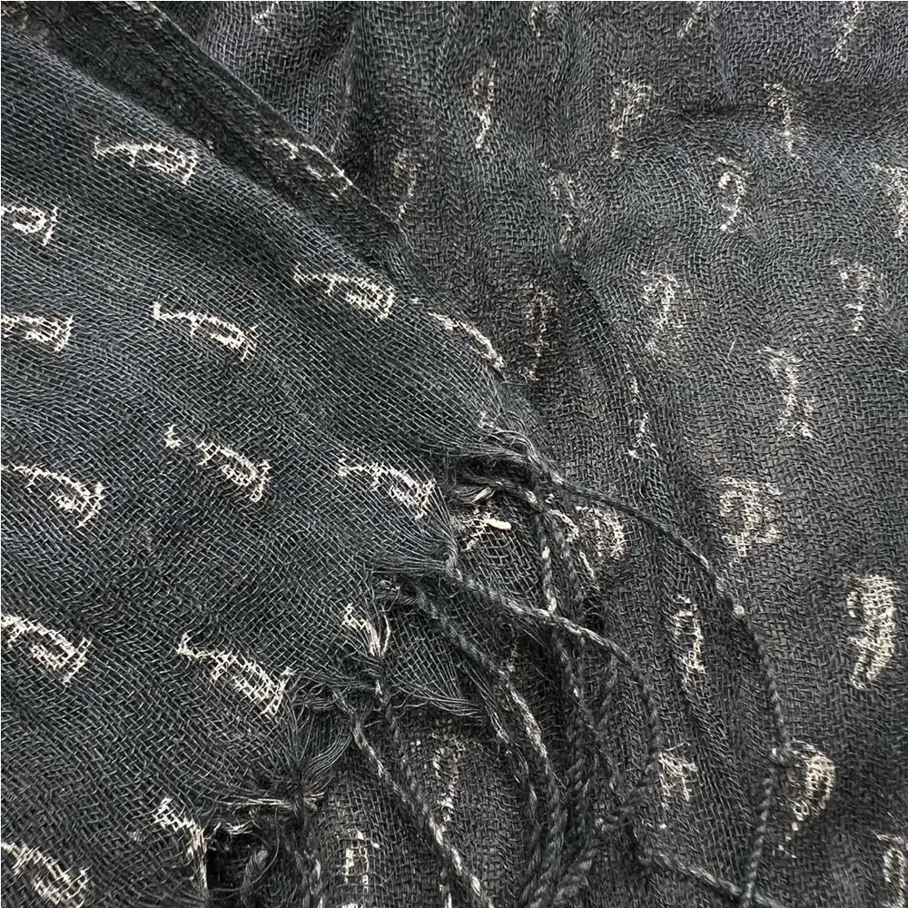 2pcs  Elegant Abstract Evening Scarf,Black Printed Scarf,Versatile Everyday Scarf ,Pairs With All Casual Outfits,Office Appropriate Subtlety For Women Men