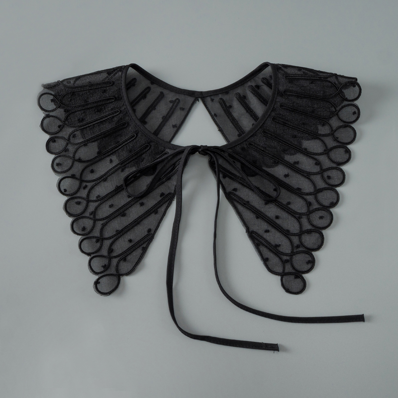 New Embroidery Bow Tie Women's Fake Collar Tie Bow Matching Dress T-shirt
