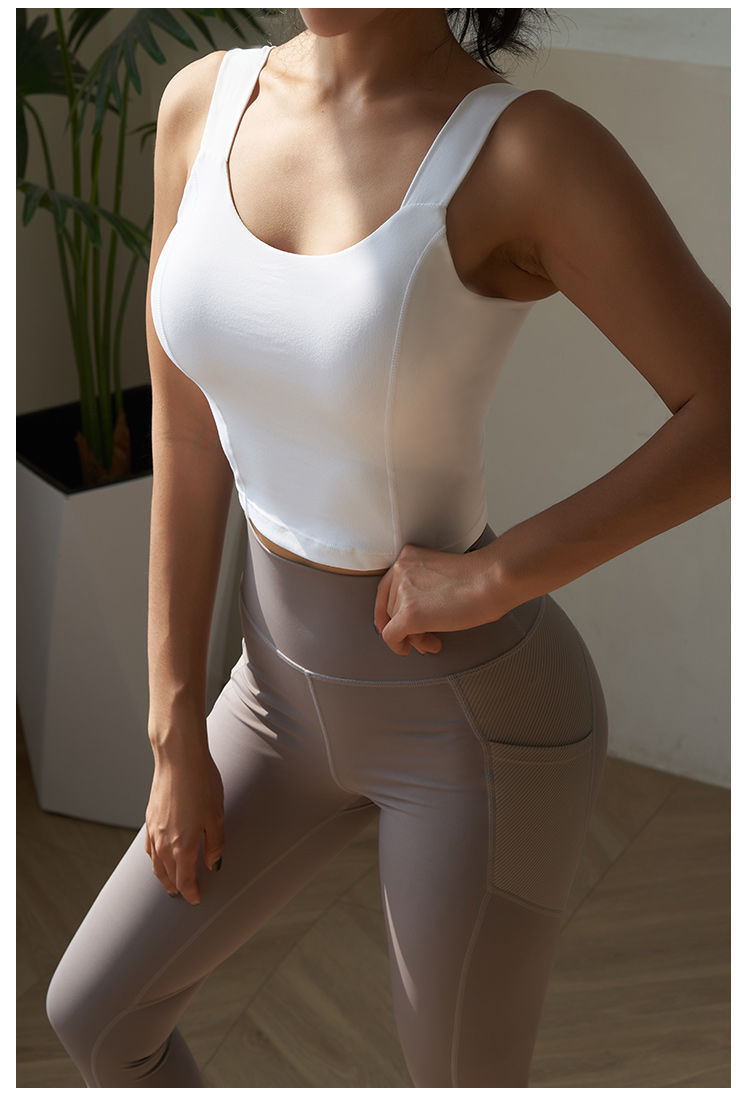 Beautiful Back Sports Underwear Women's Wide Shoulder Straps Gather Shockproof Yoga Vest