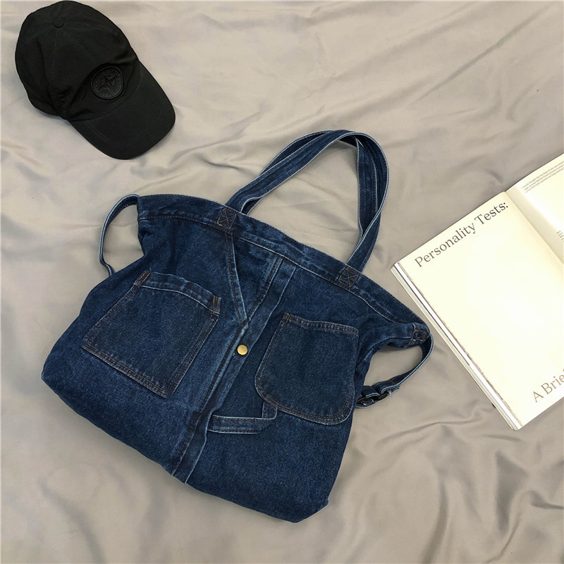 Retro Handbag Large Capacity Casual Denim Bag Canvas