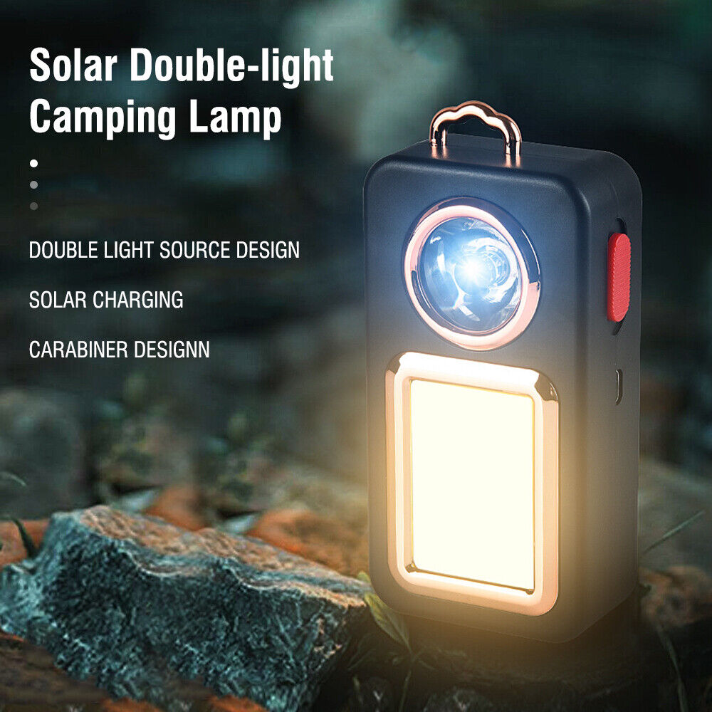 Solar Portable LED Camping Light Lantern Tent Lamp Rechargeable Hiking 10