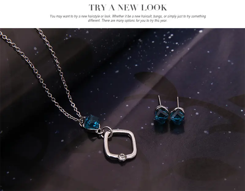 Hree-piece Set Of Cold Wind Geometric Square Shape Accessories
