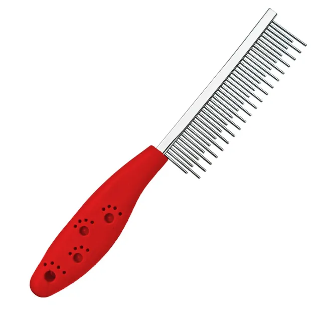 Dog Or Cat Comb Grooming With Short And Long Teeth Dematting Knots Tangles Remover Combs Detangler Tool Suitable For Dogs Cats Poodle HorseStainles... Red - Shop at LoveMi