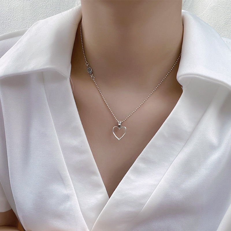 S925 Sterling Silver Summer Love Necklace Retro Necklace