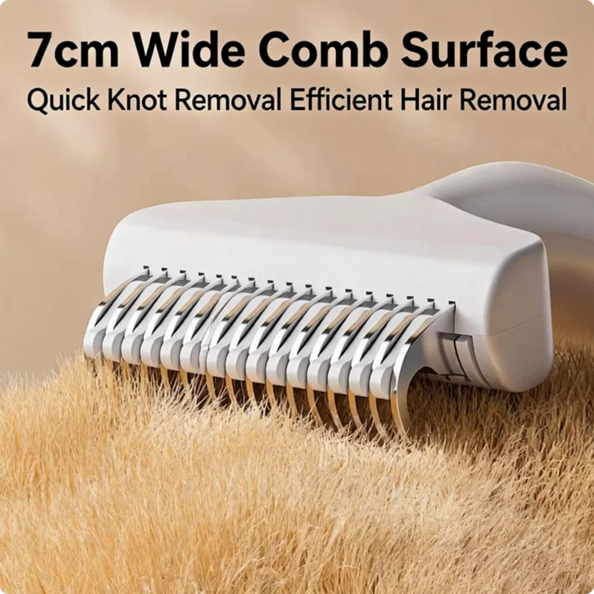 Pet Dematting Comb For Cats Dogs, Self Cleaning Deshedding Brush With Stainless Steel Blades, 26 Angle Undercoat Rake For Removing Loose Hair And Tangles, Grooming Tool For Long Short Haired Pets