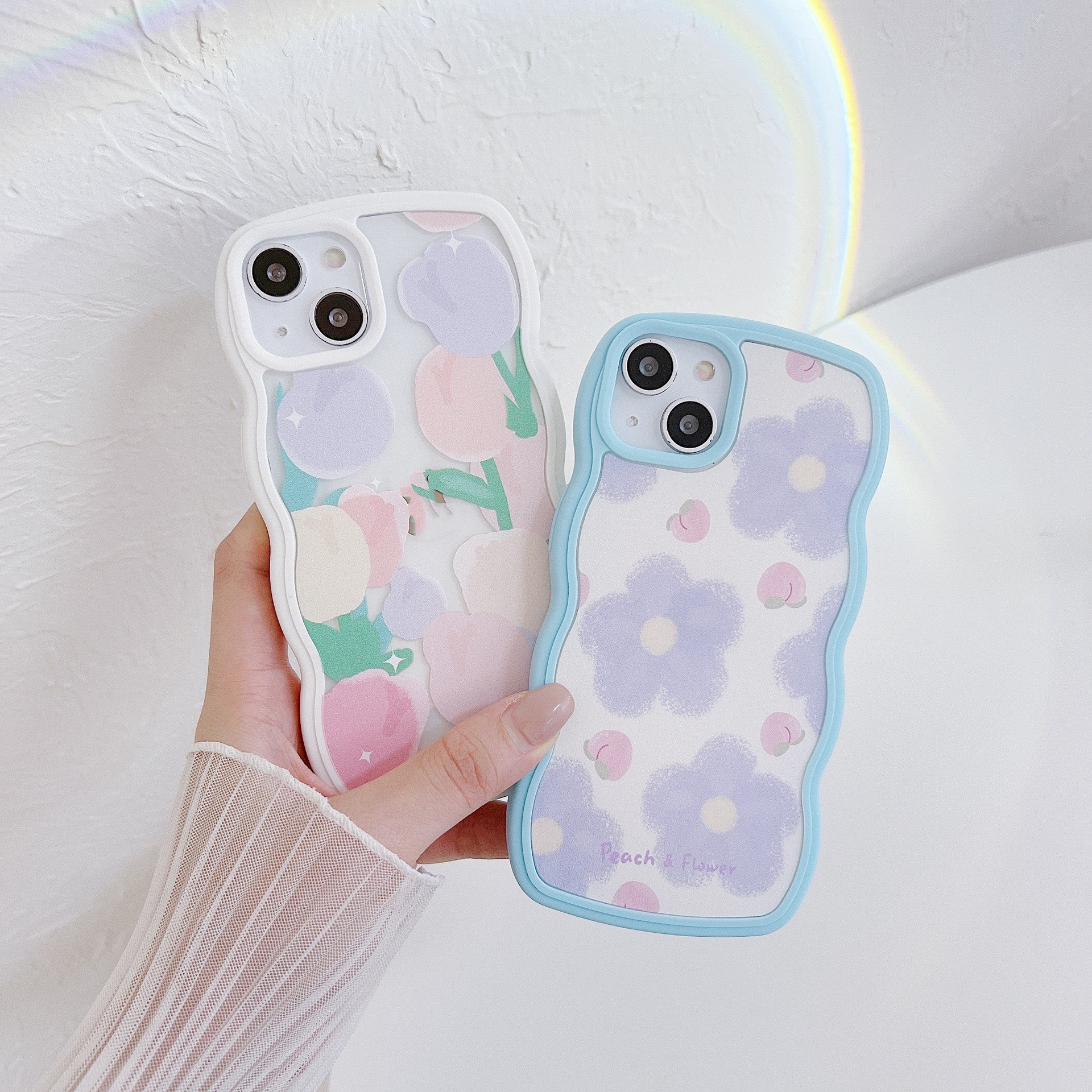 New Oil Painting Ins Wave Edge Mobile Phone Protective Case - Image 9