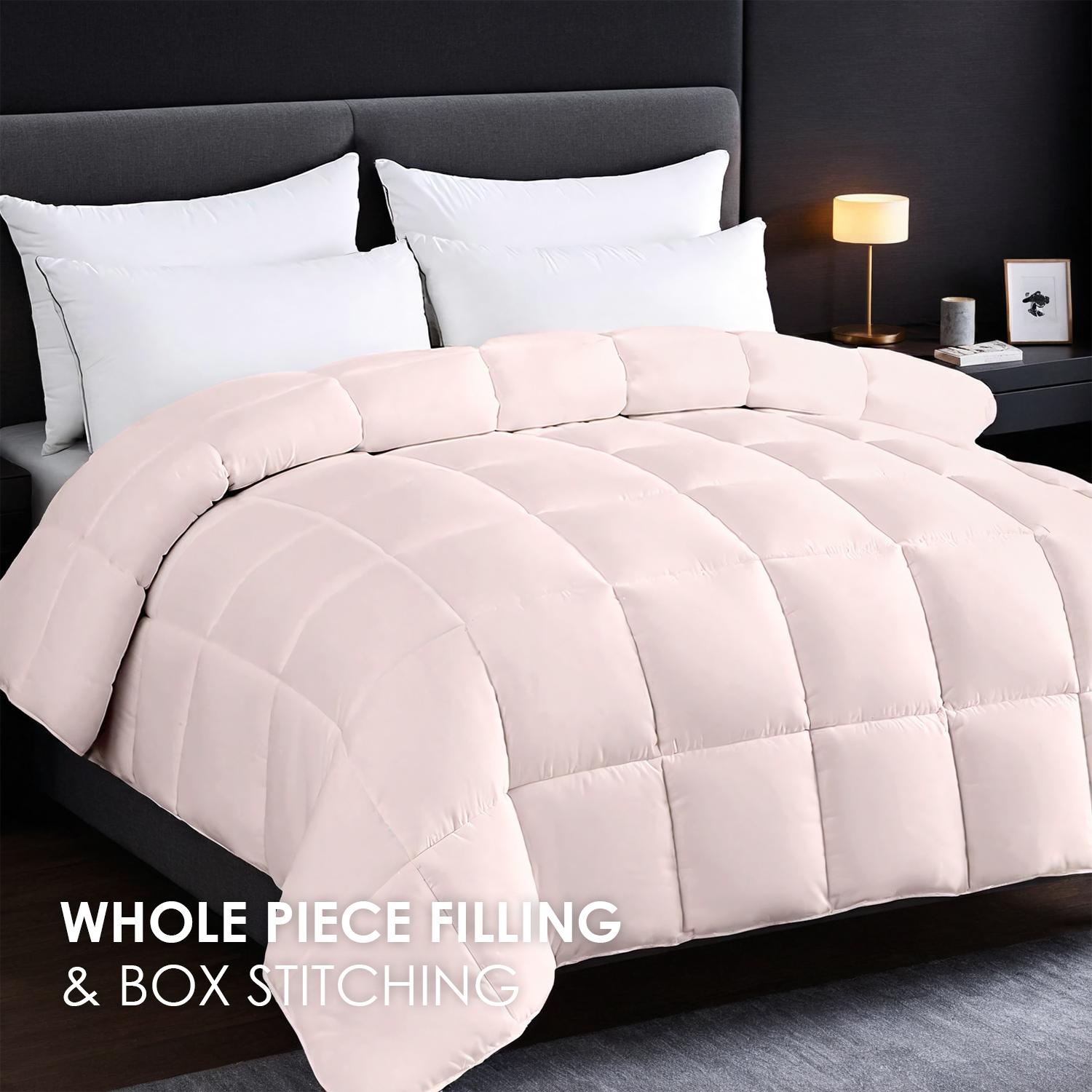 Pink Extra Large Plump Thick Duvet Enhanced Warmth Skin Friendly Comfort. Fits Single Double Beds. Luxury Hotel Grade Insert For Bedroom Use. Perfect Christmas Gift Replacement. — foto 4