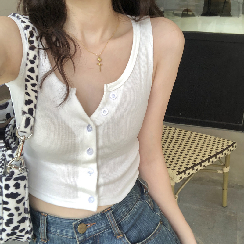 Women's Suspender Type Single-breasted Camisole