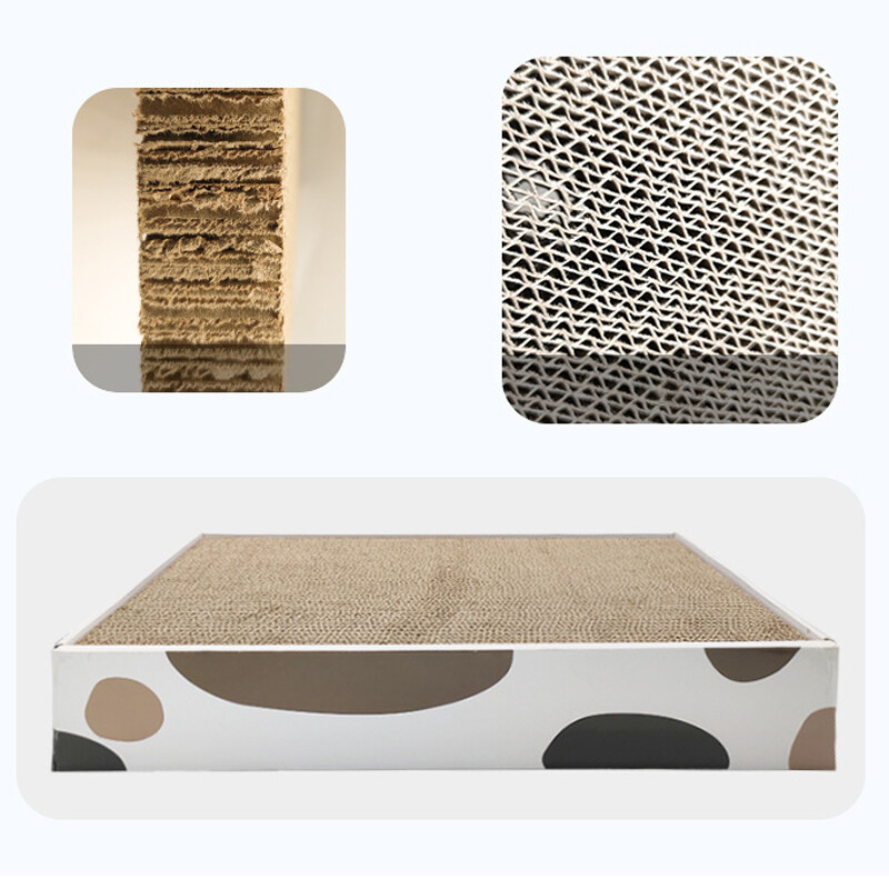 3Pcs Cat Box Scratcher Scratching Board Pad Heavy Duty Corrugated Cardboard - Default