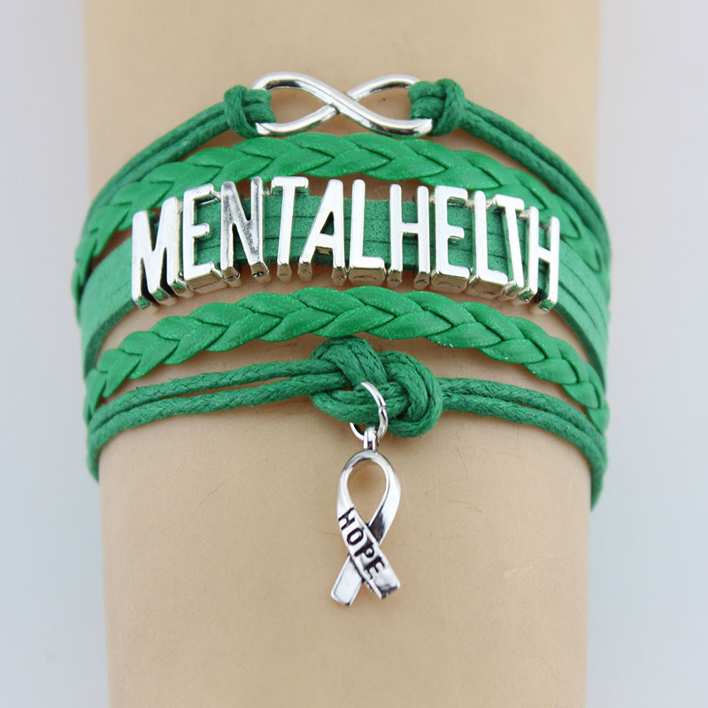 Hand-woven MENTALHELTH Anti-AIDS Logo Bracelet