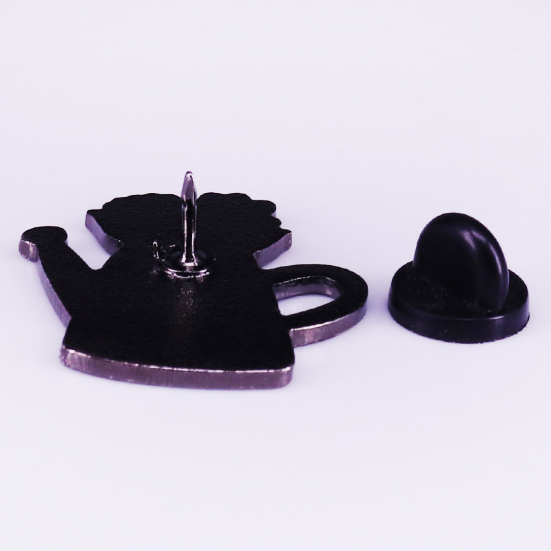 Beautiful Bouquet Watering Can Brooch Badge — view 2
