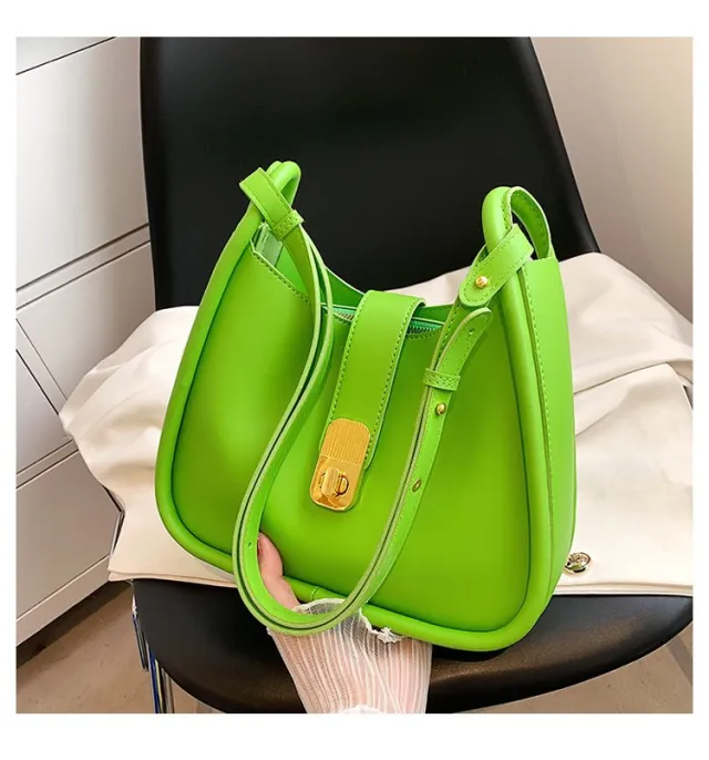 PU Leather Crossbody Bag Crossbody One Shoulder Handheld Green - Shop at LoveMi