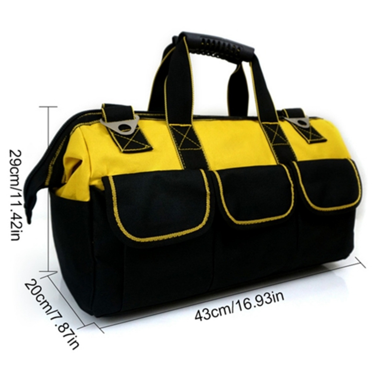 20in Tool Bag Heavy Duty Hard Base Storage Case W Shoulder Strap — image 4