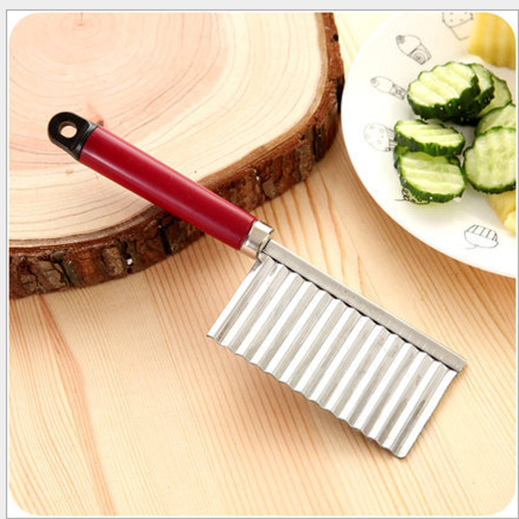 Title 2, Stainless Steel Wavy Fries Potato Cutter