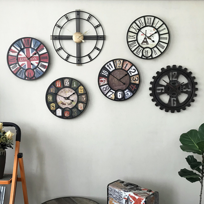 BEYONDARY American Vintage Classic Wall Clock - Creative Retro Home Decoration