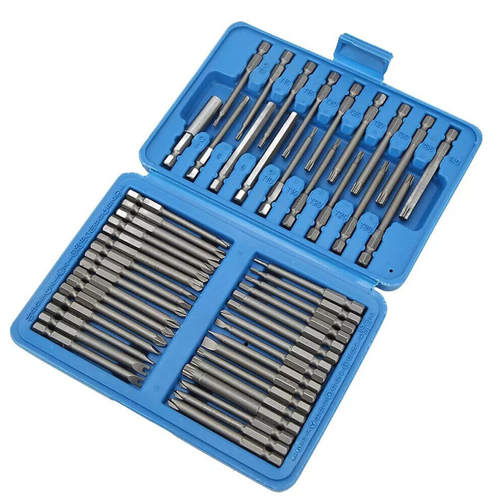 NEW 50 Piece Hex Star Torx Extra Long Security Bits Spline Flat Screwdriver Set — image 8