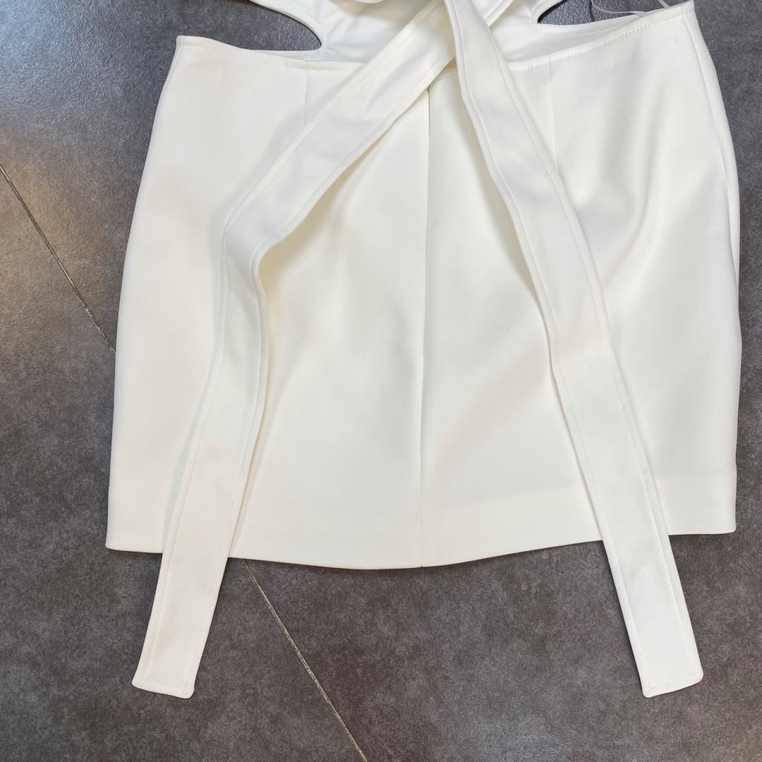 White Cross Strap T-Shirt Top Strap