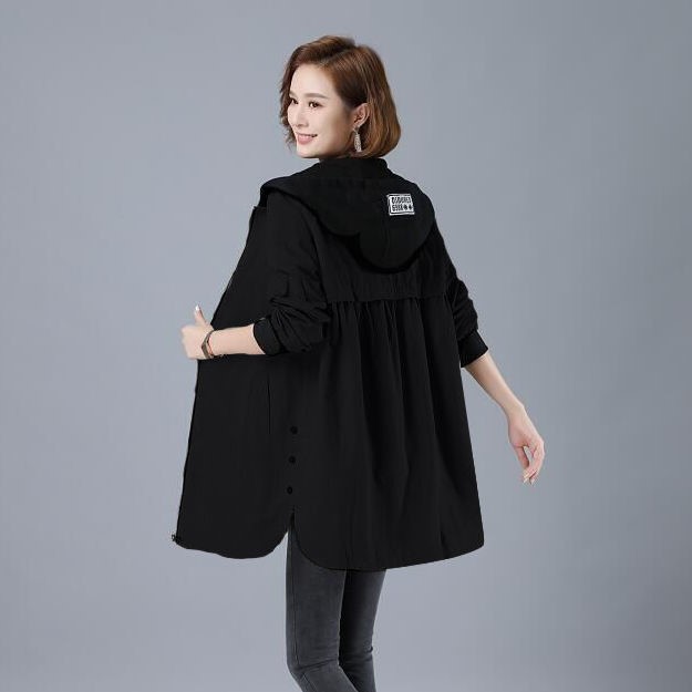Mid-length Loose Casual Hooded Jacket