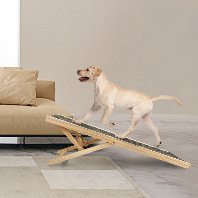 Dog Stair Foldable Non-Slip Pet Ramp Adjustable Heights Ladder For Car Sofa Bed 5