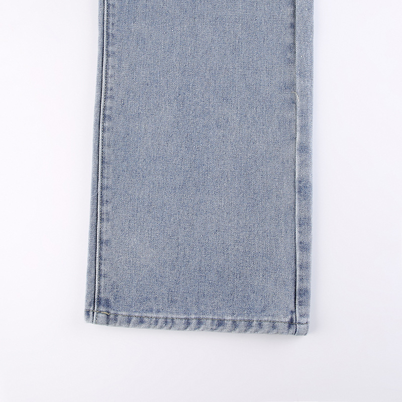 Title 11, Jeans blu da donna con stampa occhi di personal...