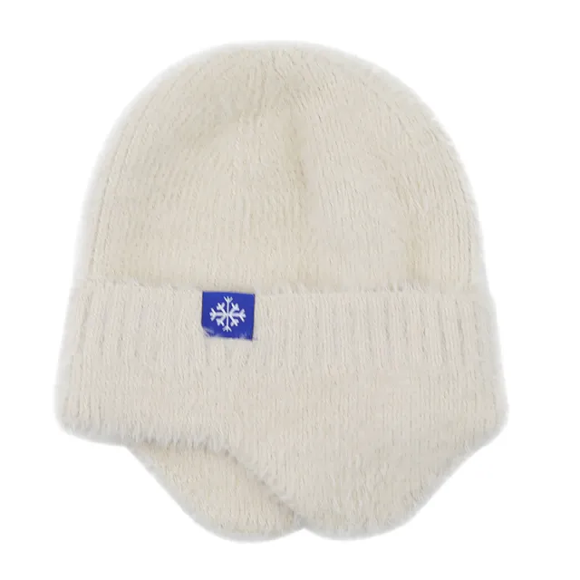 Women's Outdoor Warm Knitted Wool Ear Protection Beige - Shop at LoveMi
