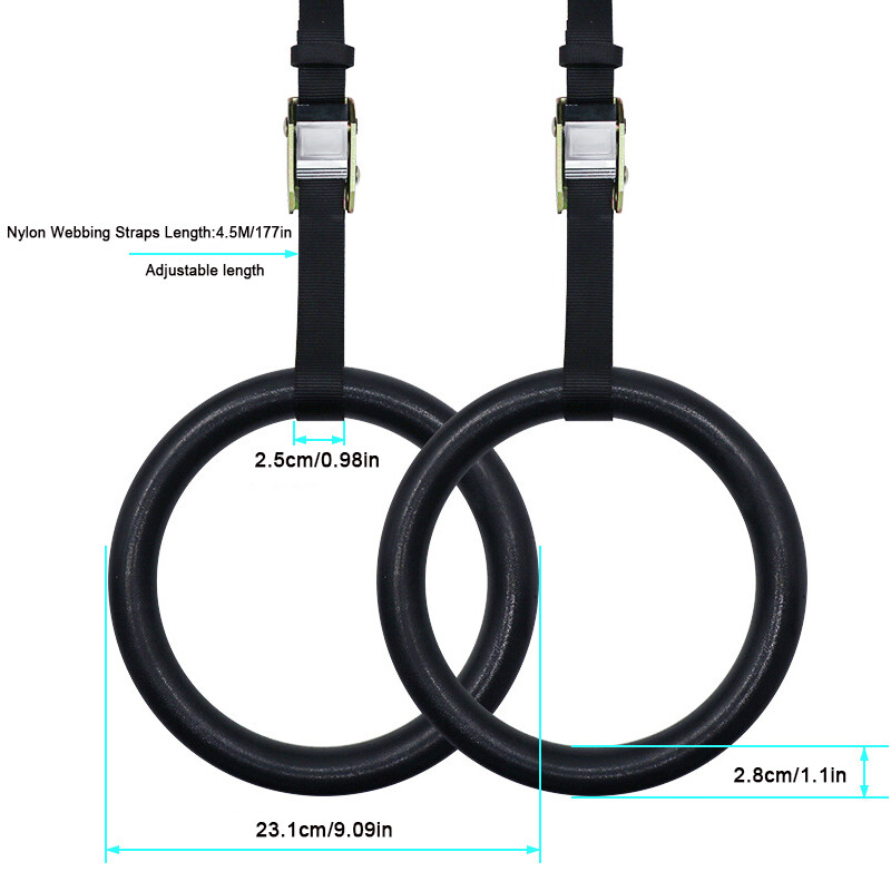 Gymnastic Olympic Rings With Straps Gym Fitness Strength