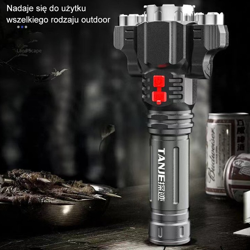 Outdoor Home Portable Riding USB Rechargeable Flashlight - Image 6
