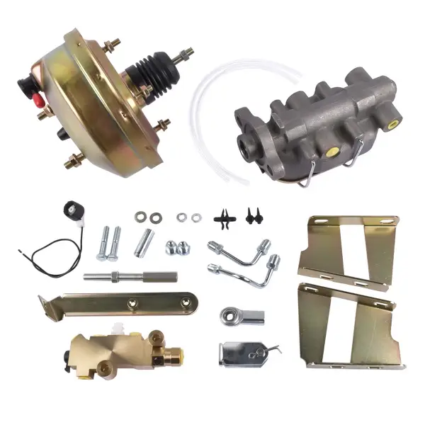 8inch Zinc Power Brake Booster Conversion Kit 1inch Bore Fits For 1960-1966 Chevy C10 C20
