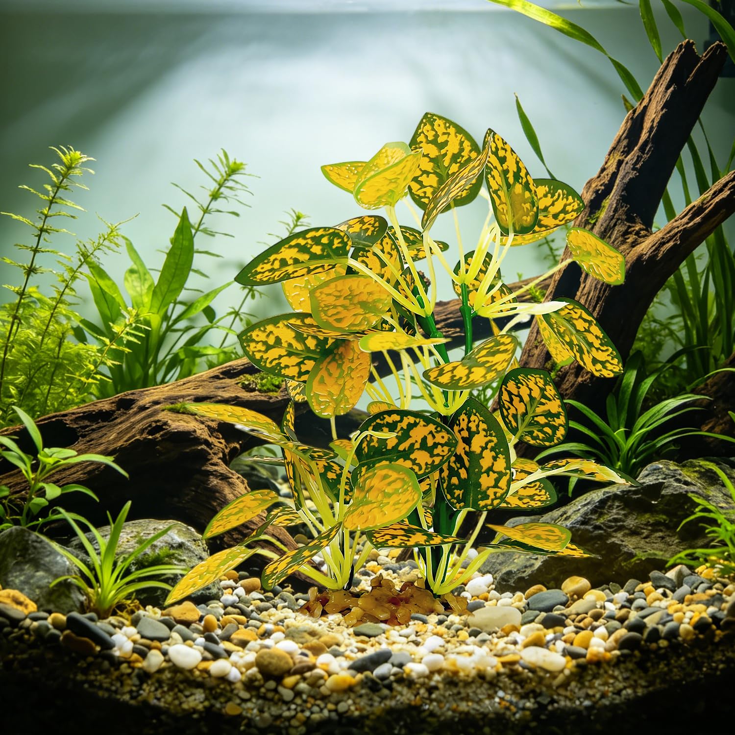 Silk Aquarium Plants 2-Pack, 8.6-inch Artificial Aquarium Silk Plants -  Simulated Fish Habitat Decor, Safe Silk Plants For Aquariums Fish Fishbowl — foto 7