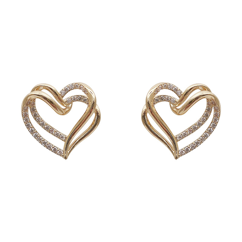 Sweet And Cute Earrings Flashing Diamond Earrings Women