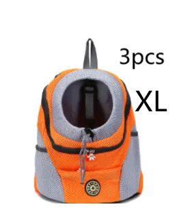 Pet backpack dog backpack - Orange3Pcs