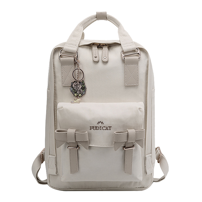 Solid Color Mommy Student Schoolbag Backpack
