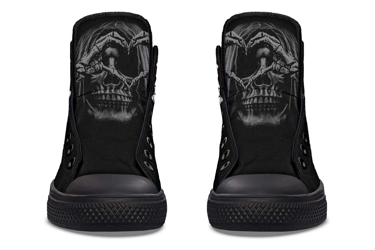 Printed Couple High-top Canvas Shoes