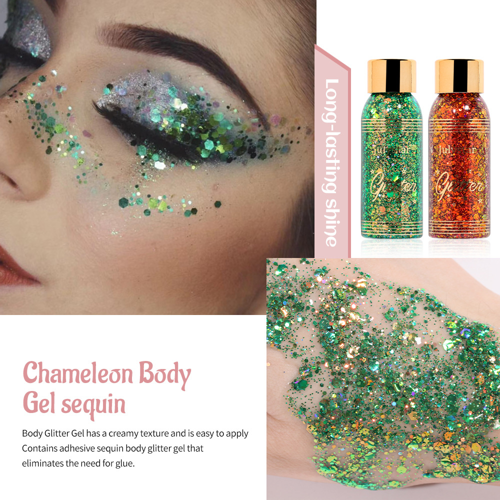 Makeup Gel Chameleon Shining Liquid Eye Shadow Stage Makeup Face Body Explosion Shining Eye Shadow — foto 8