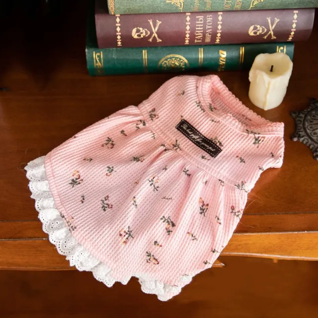 Autumn And Winter Embroidery Bear Vest Pet Clothes Pink - Shop at LoveMi