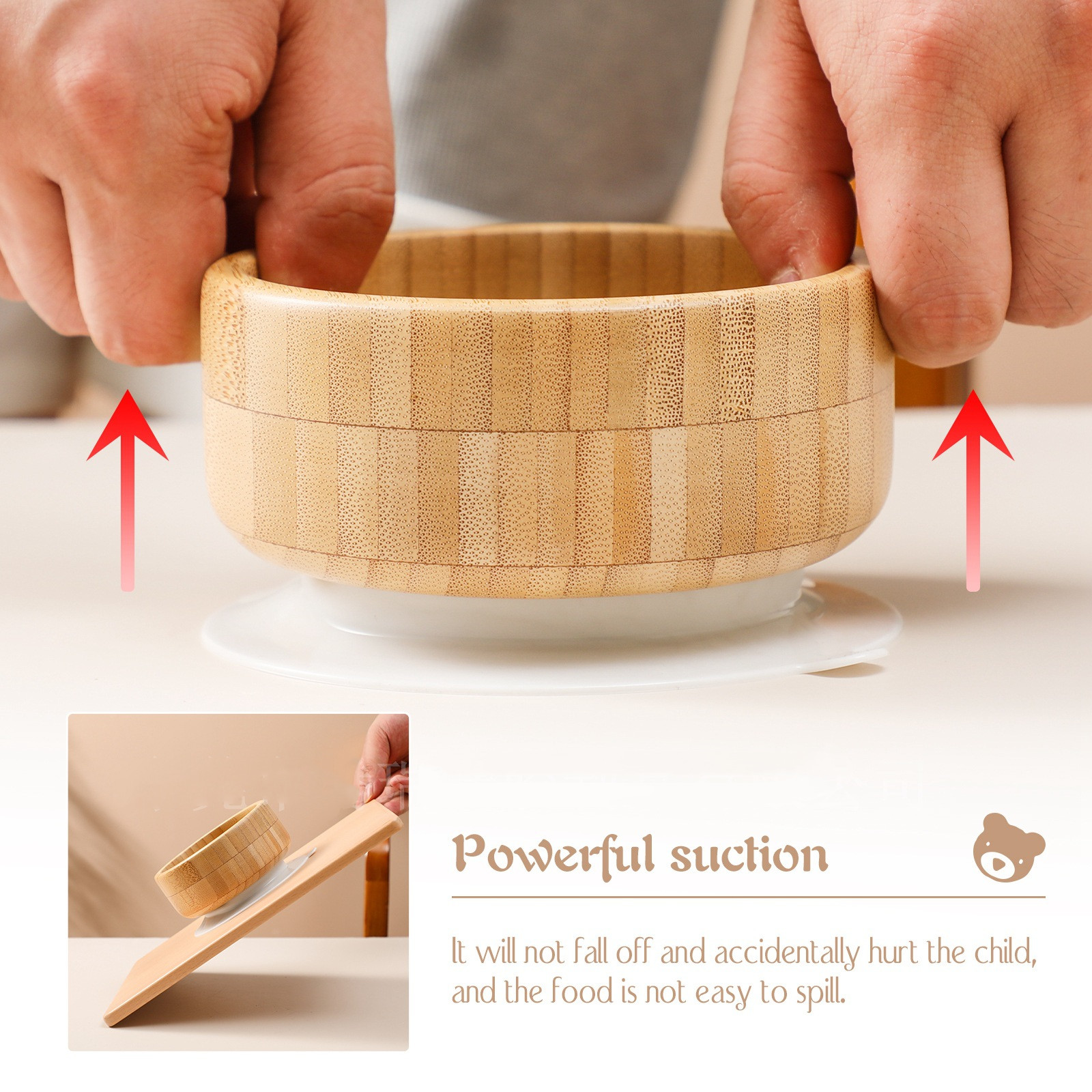 52094706 af8f 4692 9121 109c3347e00b - Baby Bamboo And Wood Supplementary Food Bowl Training Meal