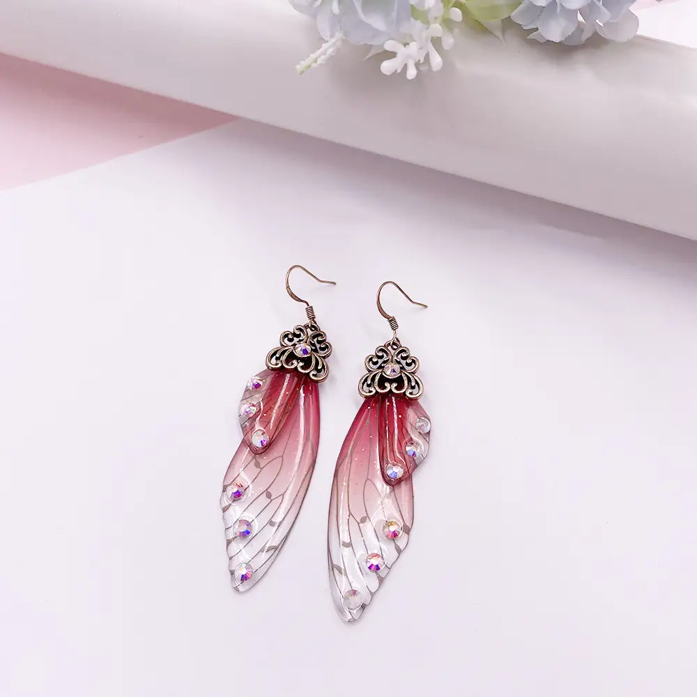 Fashion Butterfly Wings Bridal Earrings Women